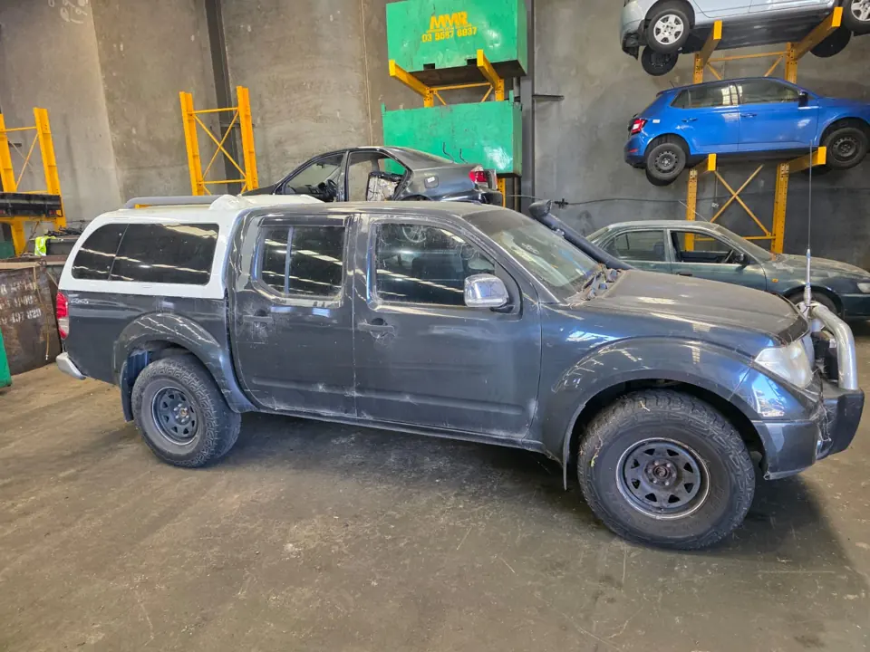 Dark utility vehicle indoors