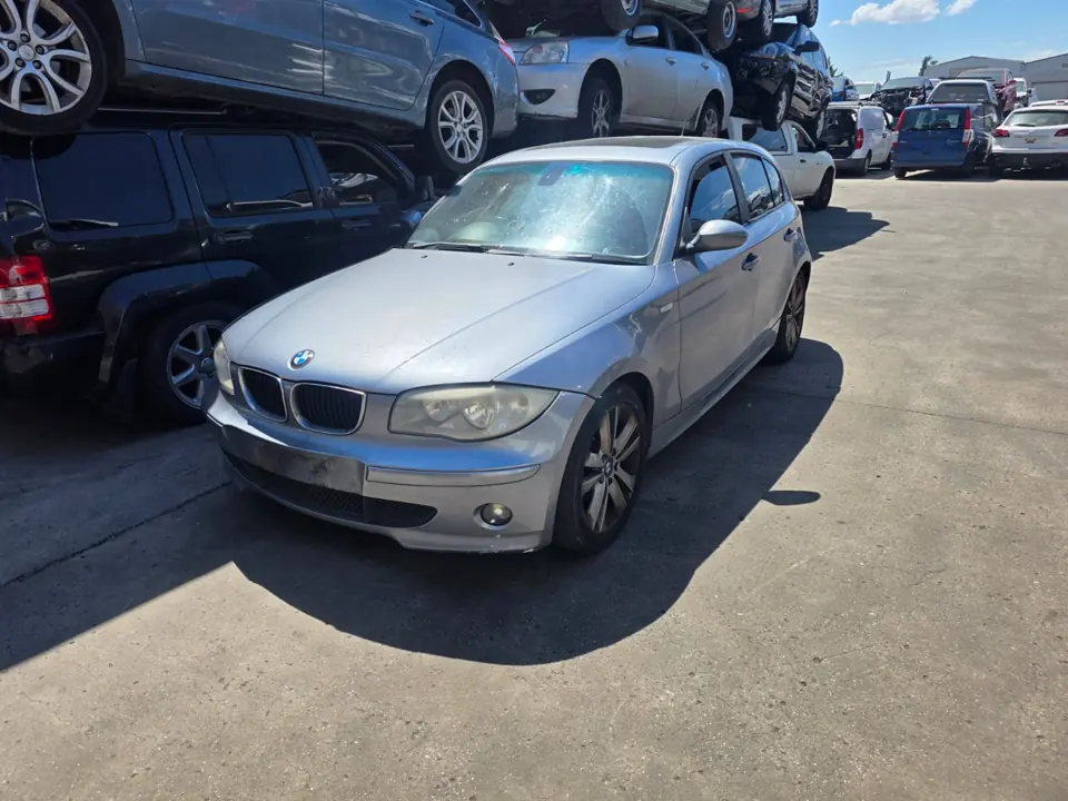 Silver hatchback parked outdoors