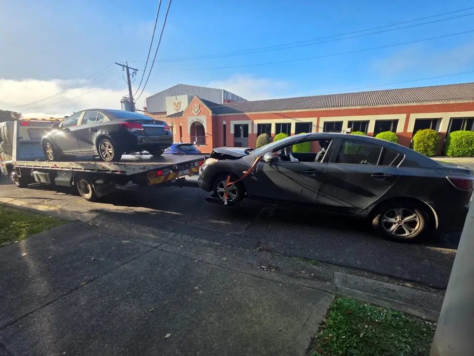 Vehicle transport truck outdoors